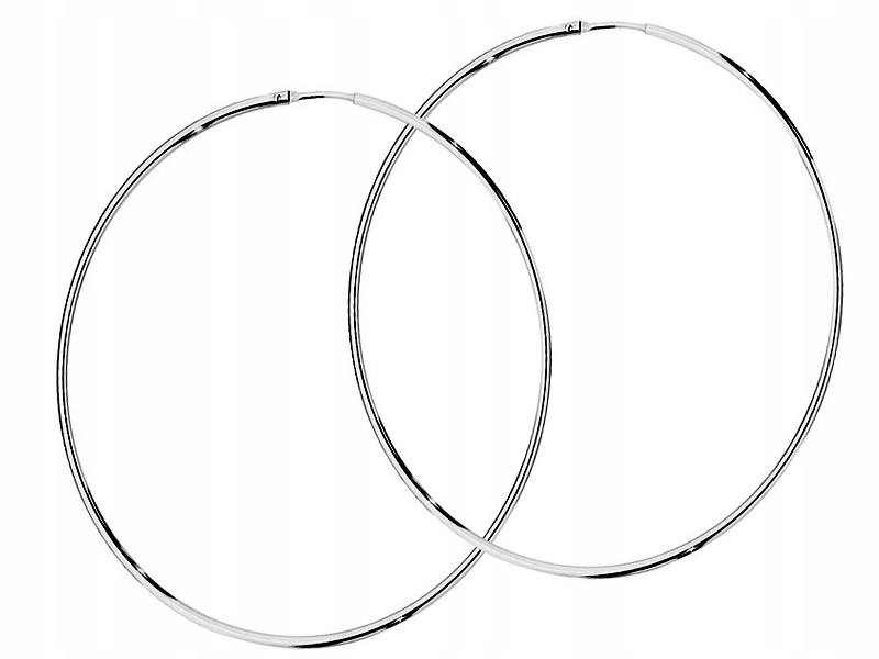 Stříbrné náušnice ryzost 925 , kroužky 60 mm, Creeolki