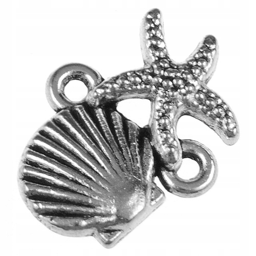 Łącznik Muszelka Rozgwiazda Charms 18X13MM 2SZT