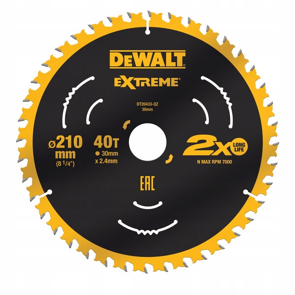 

Dewalt Tarcza Do Drewna T40 210x30MM DT20433
