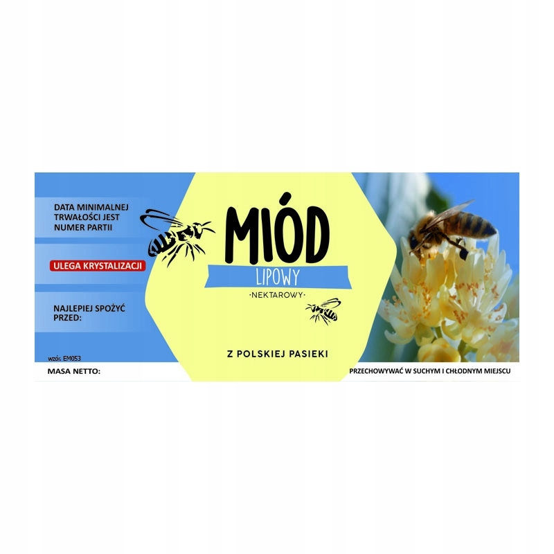 

Etykieta na miód Lipowy EM053 małe