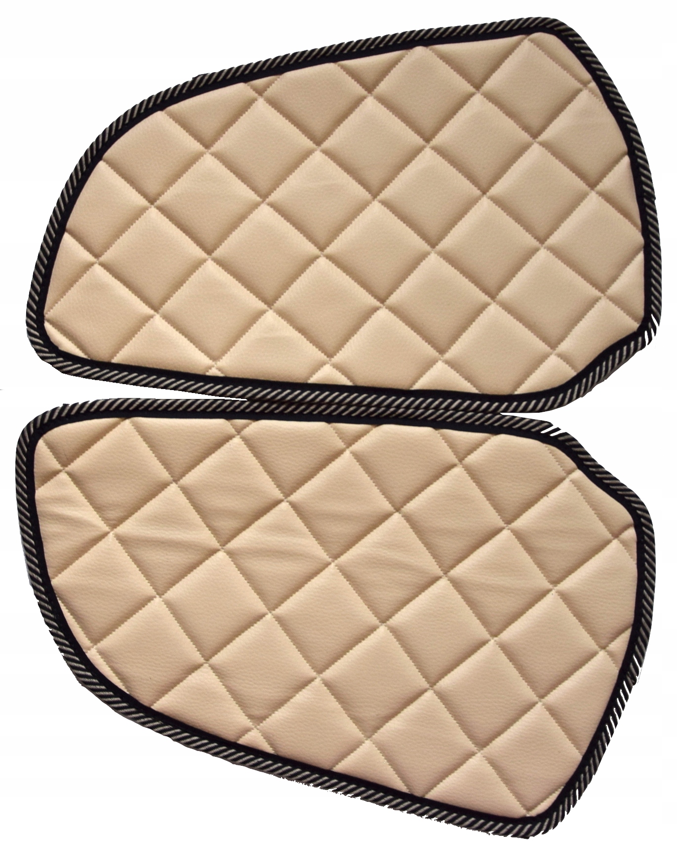 Boczki drzwi Scania R eko skóra pikowana bezowe