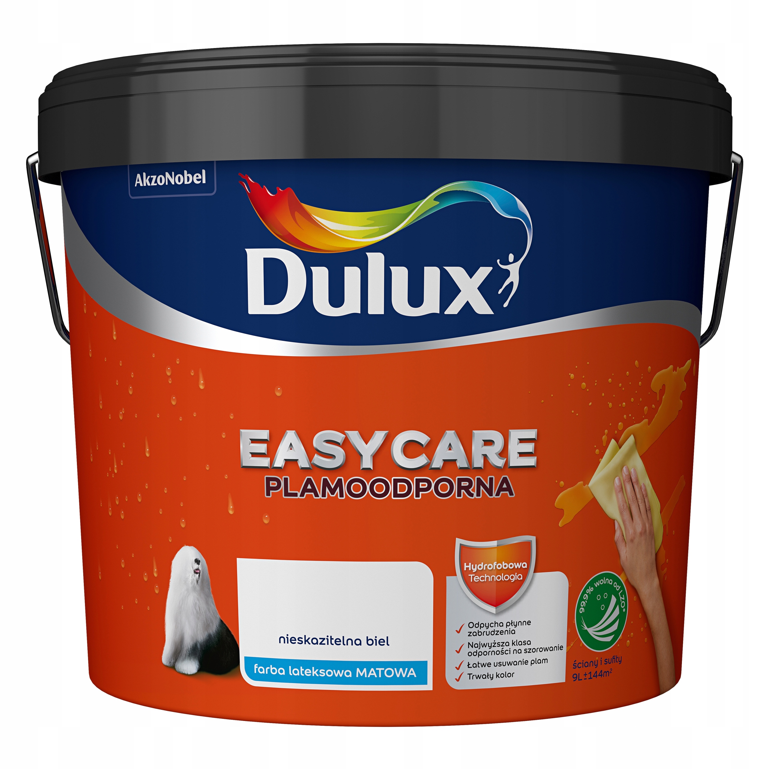Farba Dulux Easy Care nieskazitelna biel, 9l