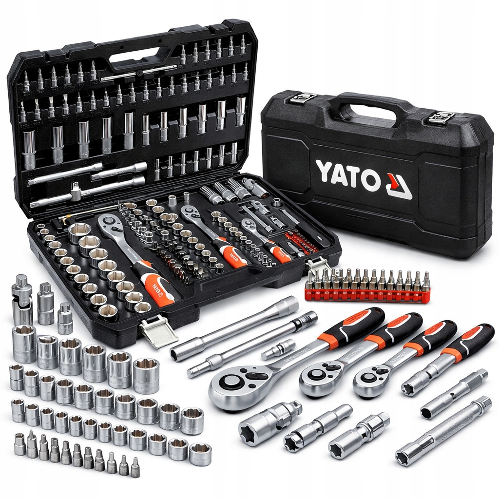 Sada Nástrojových Kľúčov Yato 173 ks YT-38931 Puzdro 1/2" 1/4" 3/8"