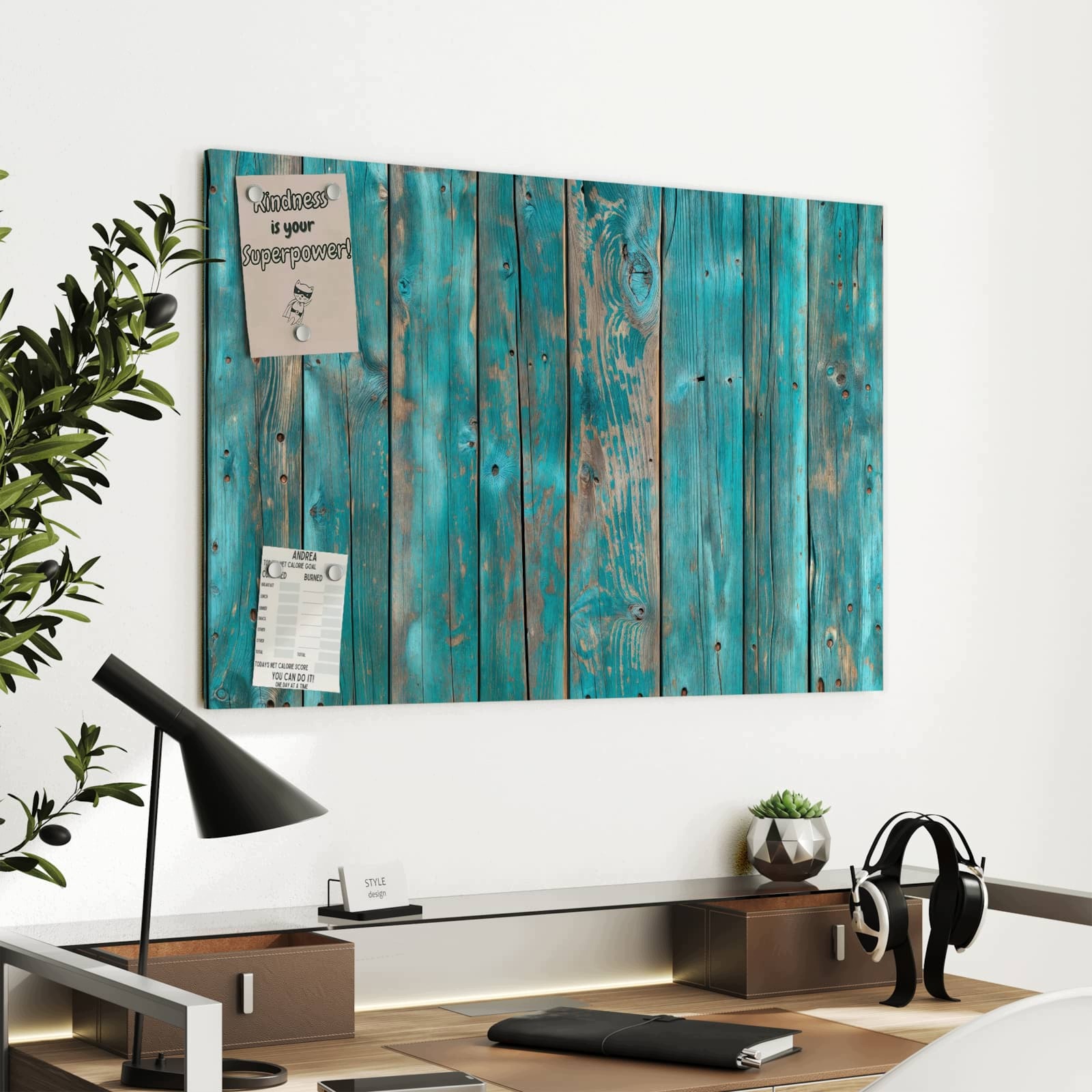 Magnetická tabule Vintage Dřevo Prkna 90 × 60 cm