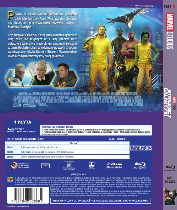 STRAŻNICY GALAKTYKI (BD) KOLEKCJA MARVEL PL Gatunek fantasy