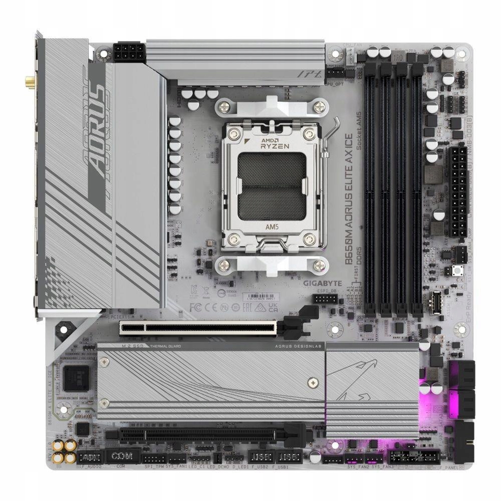 Doska Gigabyte B650M A Elite Ax Ice /amd B650/DDR5/SATA3/M.2/ USB3.2/PCIe5.