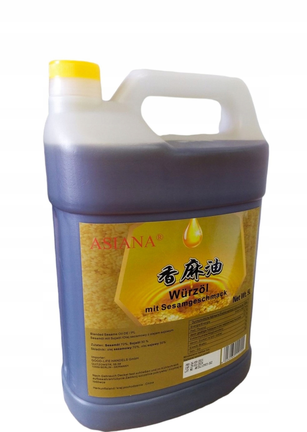 Olej sezamowy Asiana kan. 5L
