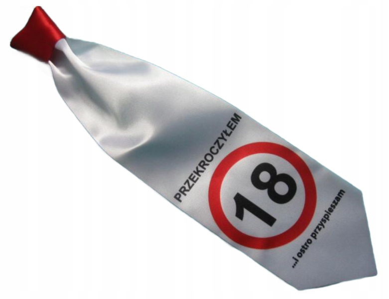 

Krawat imprezowy na 18 urodziny 18-nastkę 18-latka