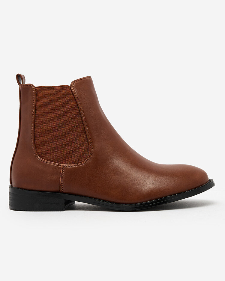 BRĄZOWE DAMSKIE BOTKI OCIEPLANE OTELISA 40 Marka Royalfashion