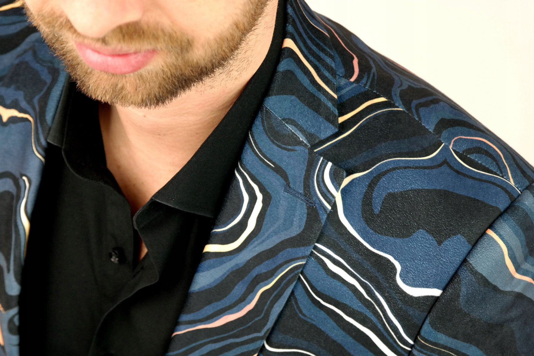 GIOVANNI PERA Marynarka męska D805 SŁOJE 64 4XL Wzór dominujący inny wzór