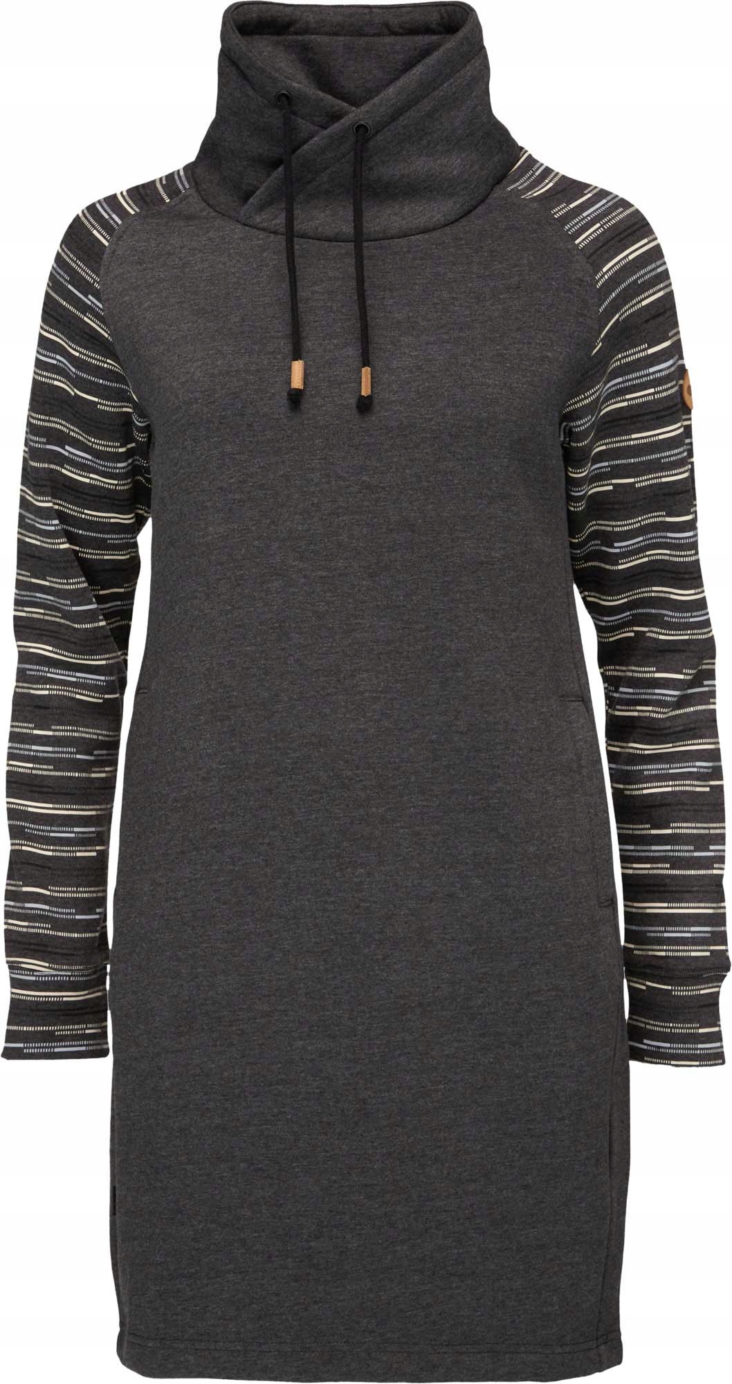 Dámské šaty/mikina Loap Ebnera dark gray|L D-12