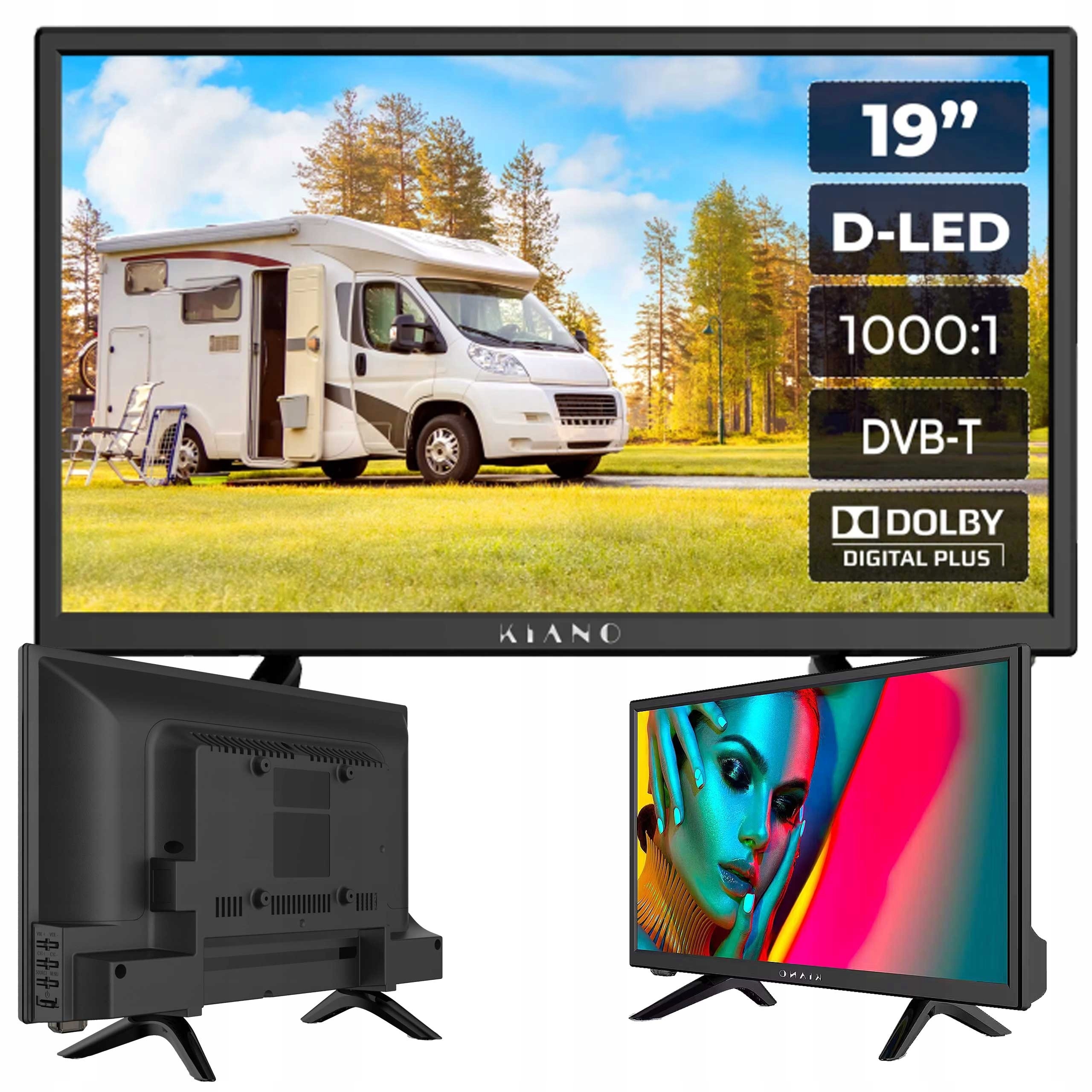Twelwizor 19" Do Kampera Kiano Slim Tv 19 Cali Slim Tv 19 Travel DVBT2
