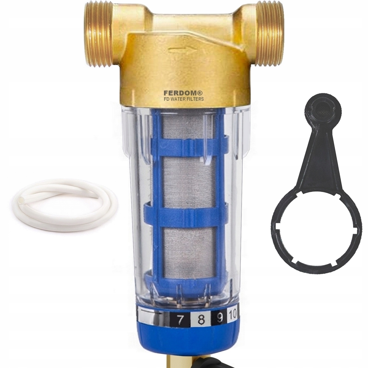 FD246 Predfilter na vodu 3/4-1 palca, 40-60 m, samočistiaca škrabka