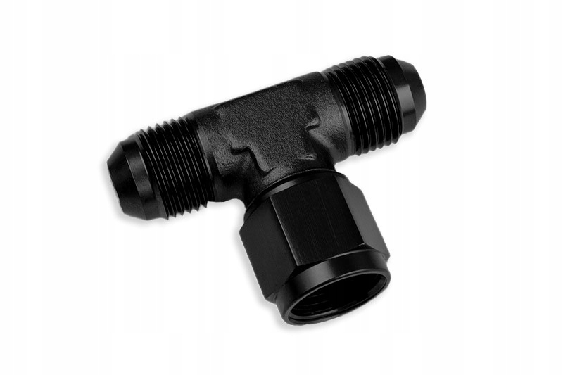 KP9009-12-BLACK - Тройник мужской/женский/мужской an12 / AN12 / AN12 черный