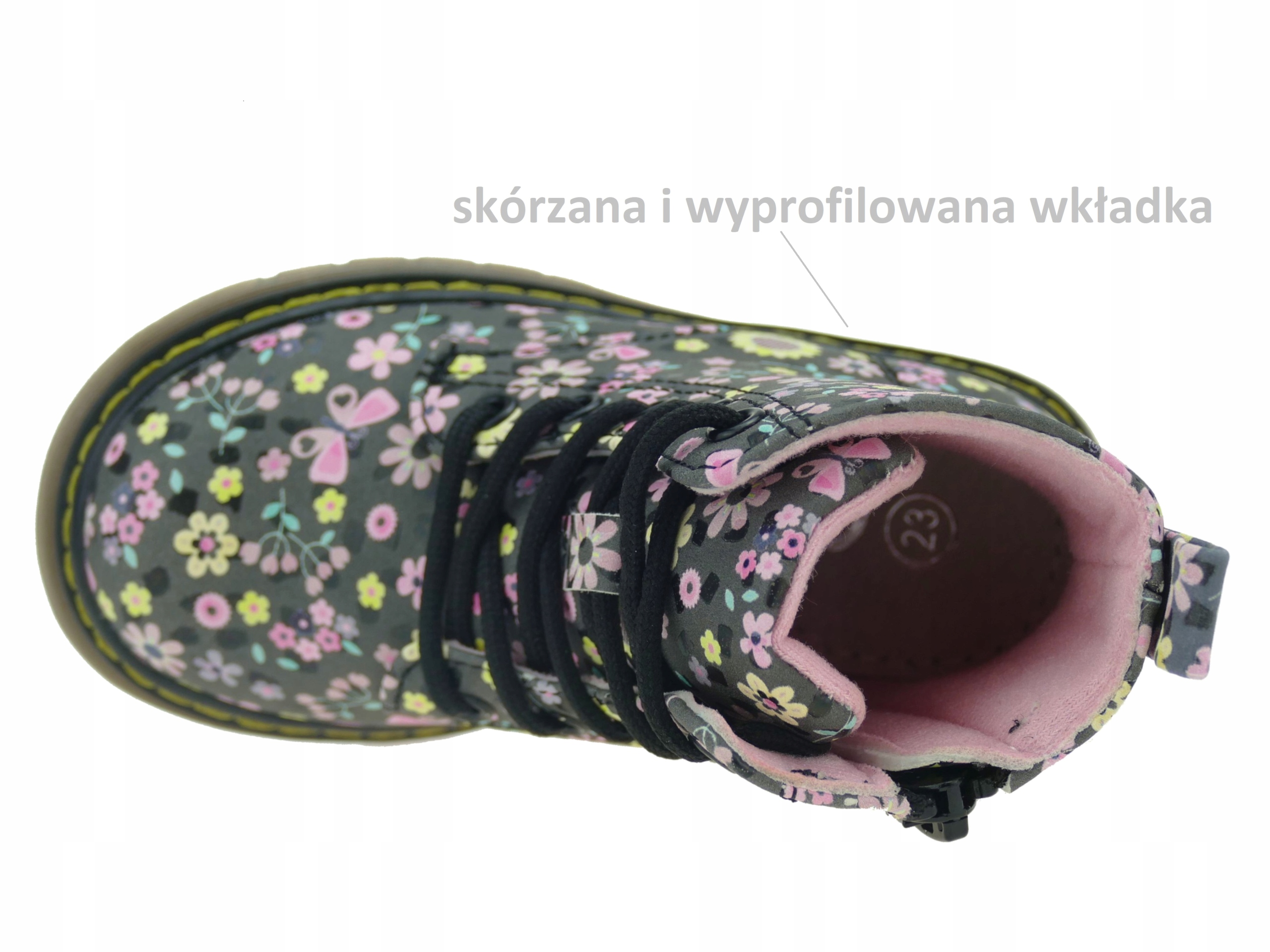 DZIEWCZĘCE TRZEWIKI PÓŁBUTY DZIECIĘCE BOTKI BUTY PRZEJŚCIOWE SUWAK R. 24 Płeć dziewczynki