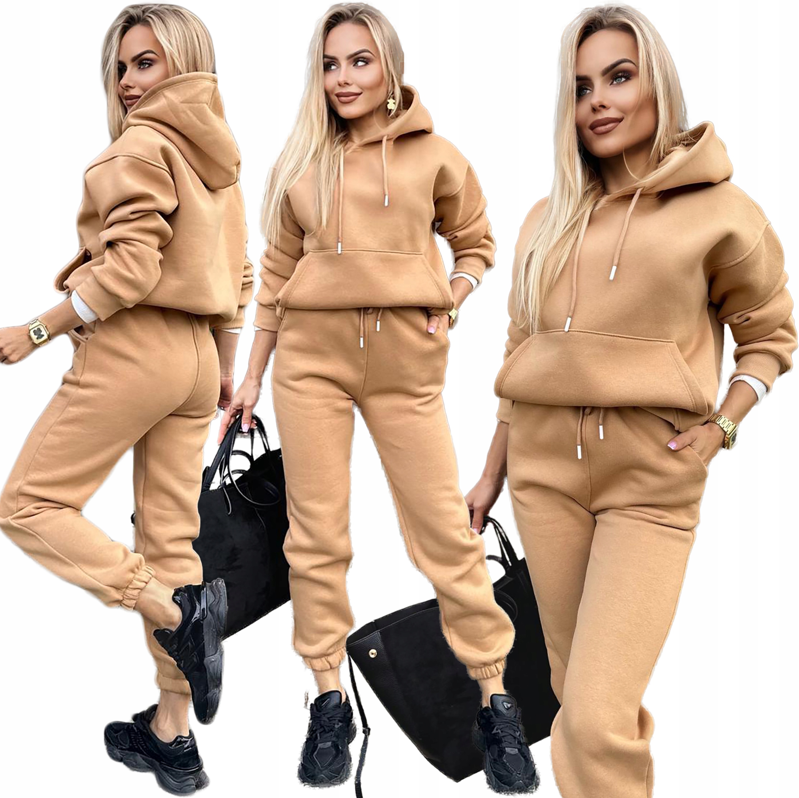 Dámská bavlněná tepláková souprava Teplákovka mikina s klokaní kapsou L Savana