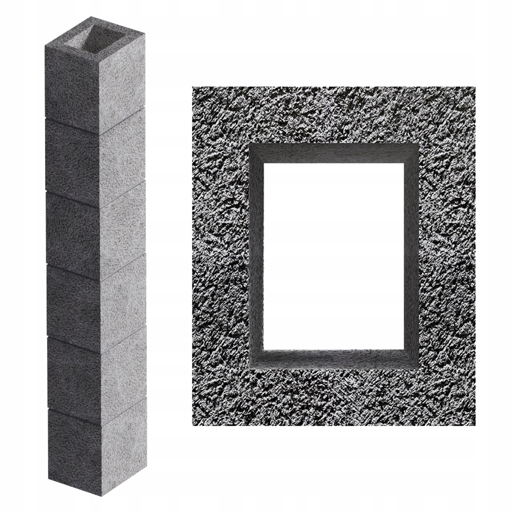 Ventilační komín 8 m W1 20x24x24 komínový systém ventilace gar 1 kanál