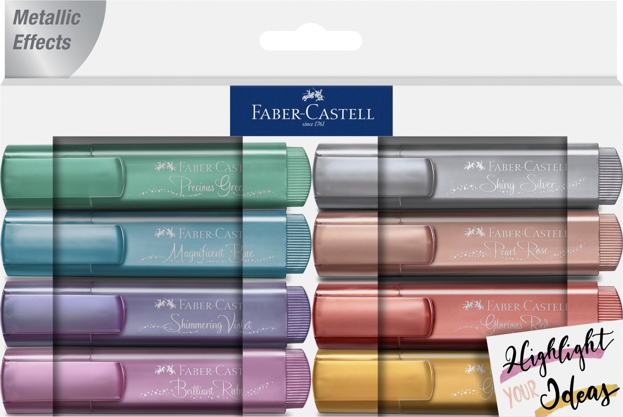 

Zakreślacze metaliczne Creativ 8 Kol Faber-castell