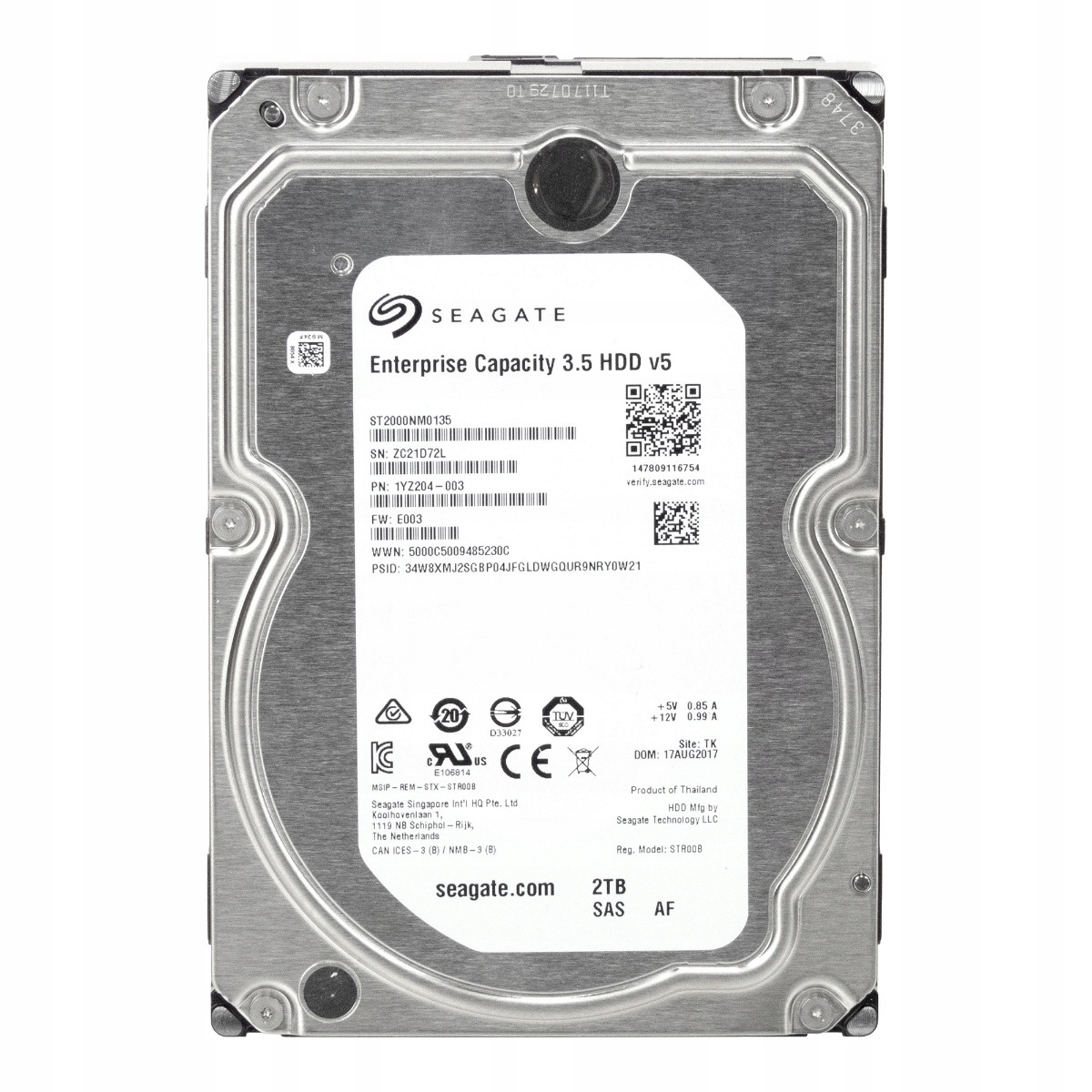Seagate 2TB 7.2K 128MB SAS-3 3.5'' ST2000NM0135