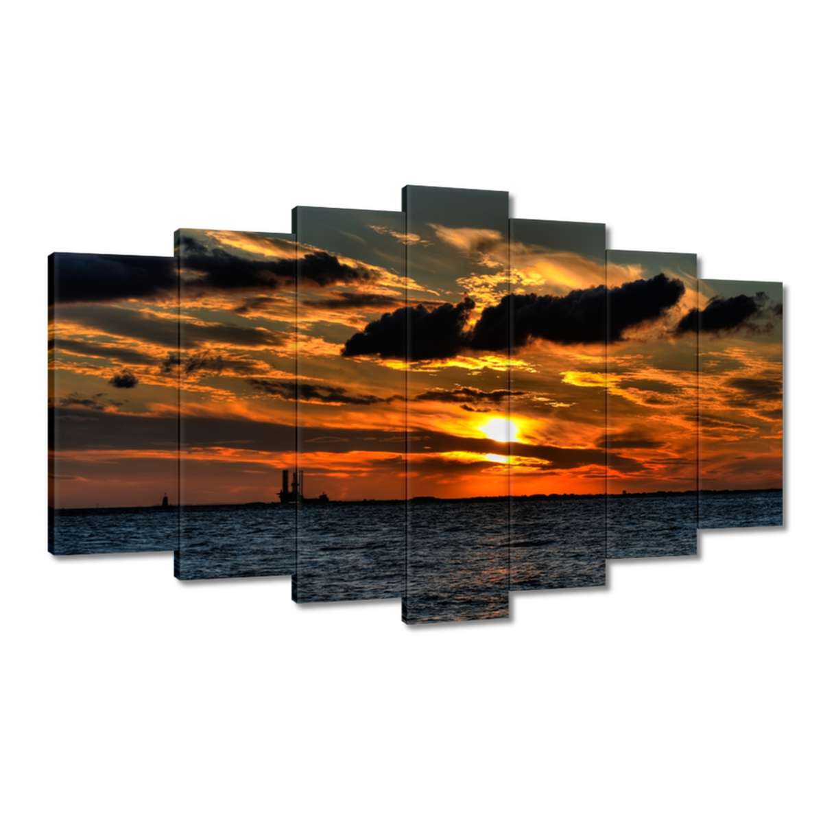 Obrazy 140x80 Západ slunce nad mořem