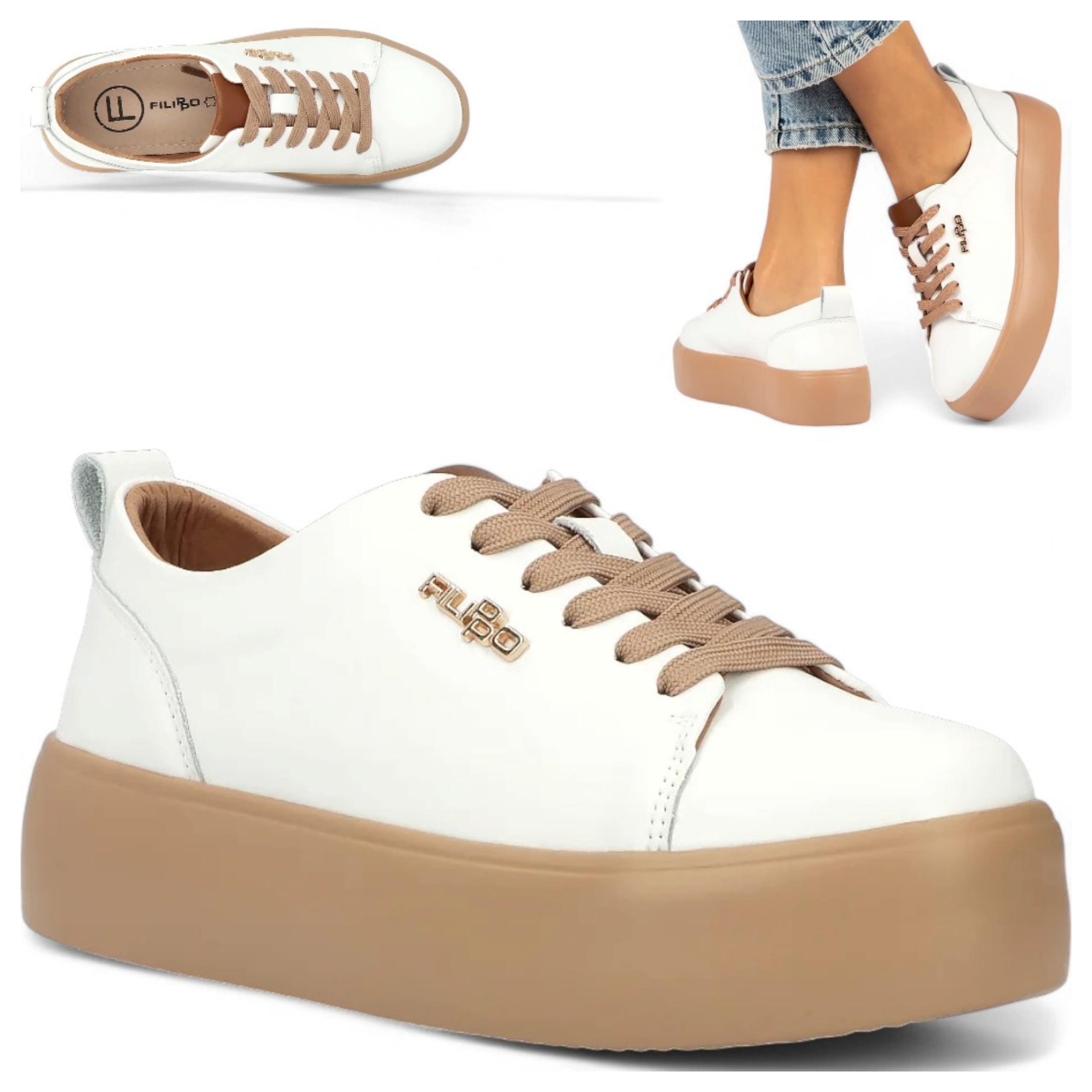 Filippo 40 Sportovní Kožené Polobotky Na Silné Podrážce, Módní Podzimní