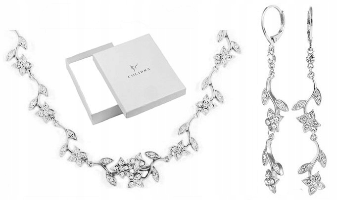 Jedinečná Sada Stříbrných Šperků Svatba Motiv Květin Colibra Jako dárek