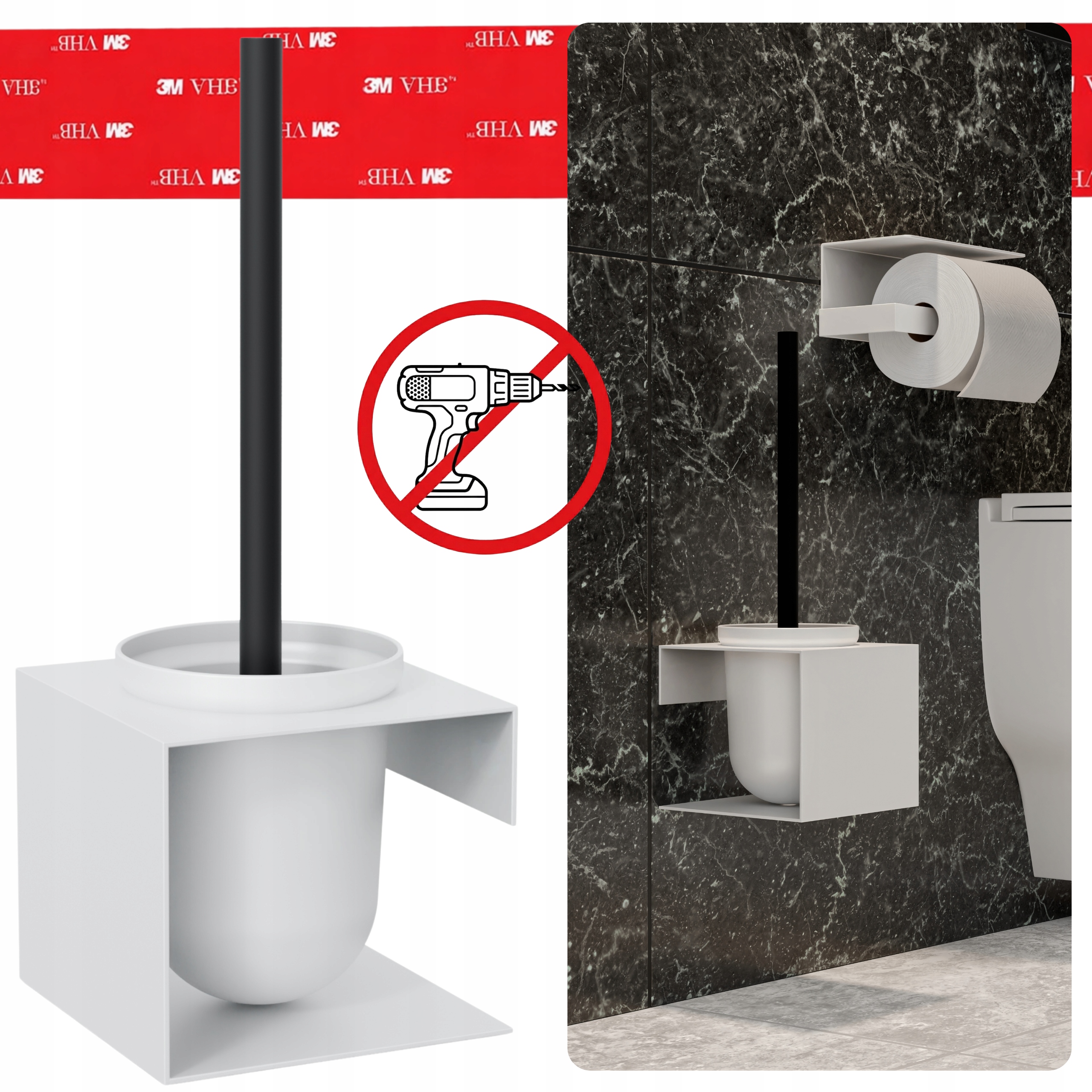 Wc Kefa Bezinvazívna Lotus Samolepiace Závesné Loft Kúpeľňová Biela