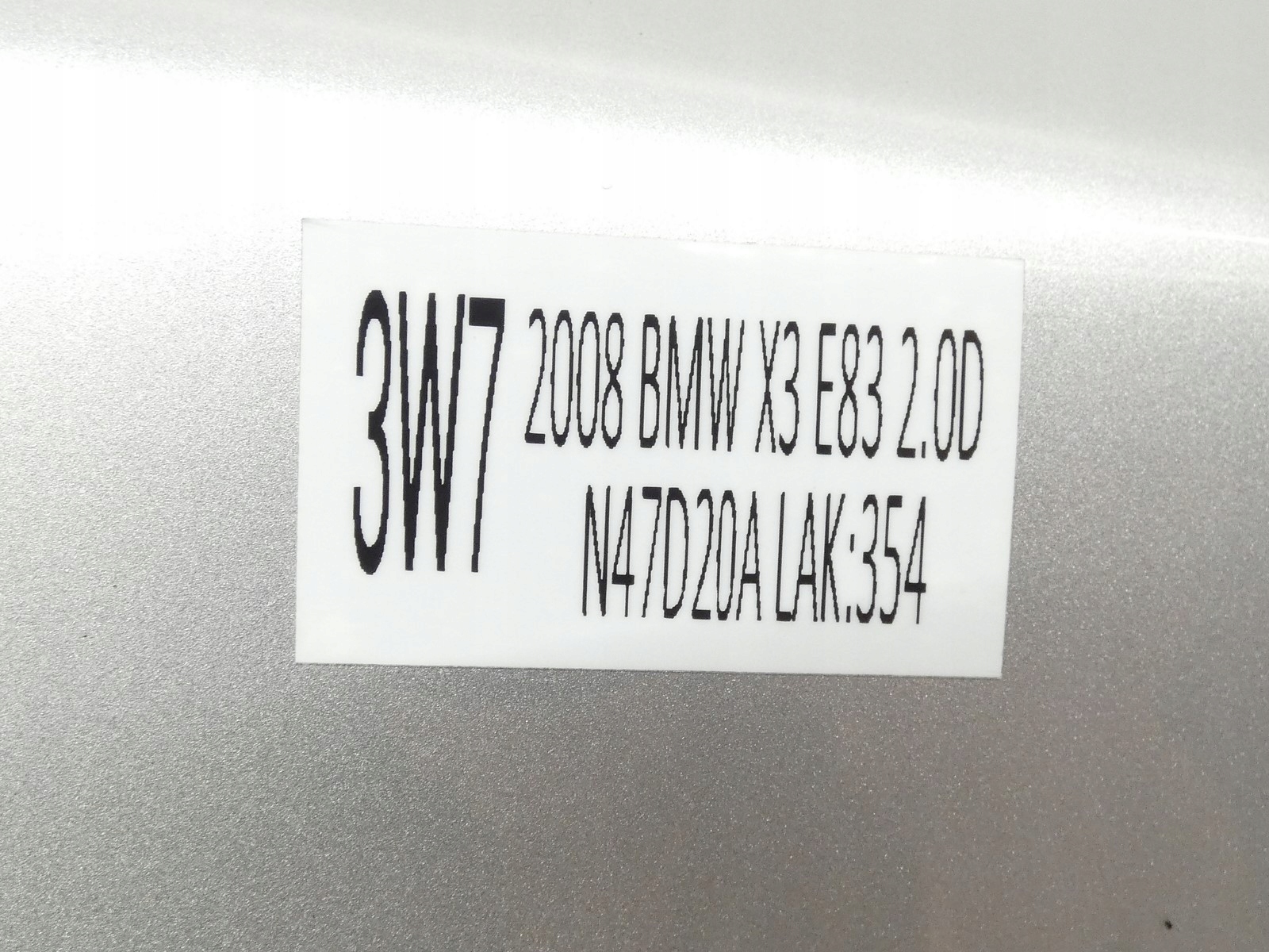 fender right front front BMW X3 LIFT TITANSILBER METALLIC (354)