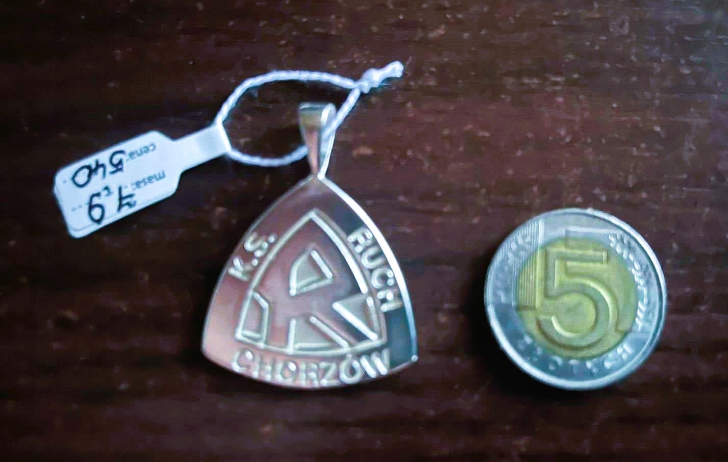 Ruch Chorzów wisiorek, herb, srebrny 925. !! NOWY !! Okazja !