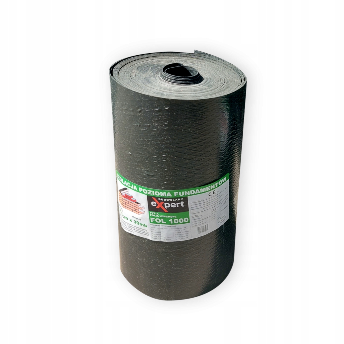 IZOLACJA POZIOMA DO FUNDAMENTÓW MURŁATY ATEST -OWANA FOLIA FUNDAMENTOWA 1mm Marka Budowlany Expert