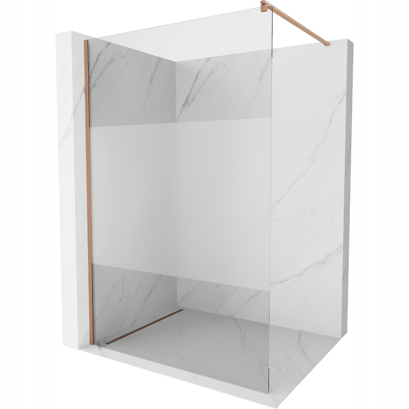 Mexen Kioto Walk-in 80x200cm, Kartáč. Měď, 8mm