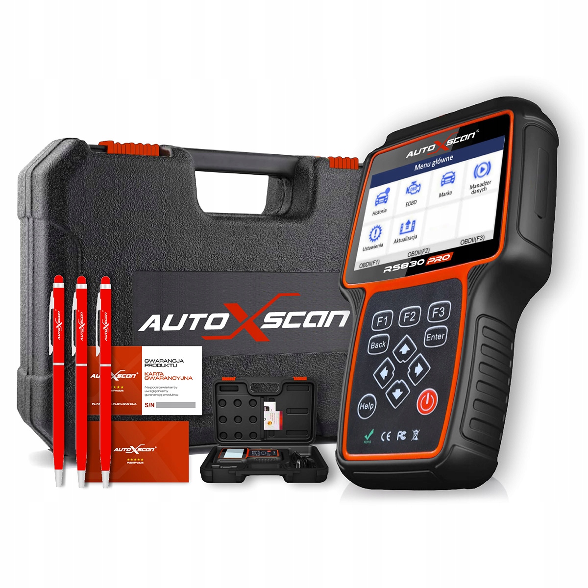 Tester AUTOXSCAN RS 830 PRO, aktualizacje, FULL PL