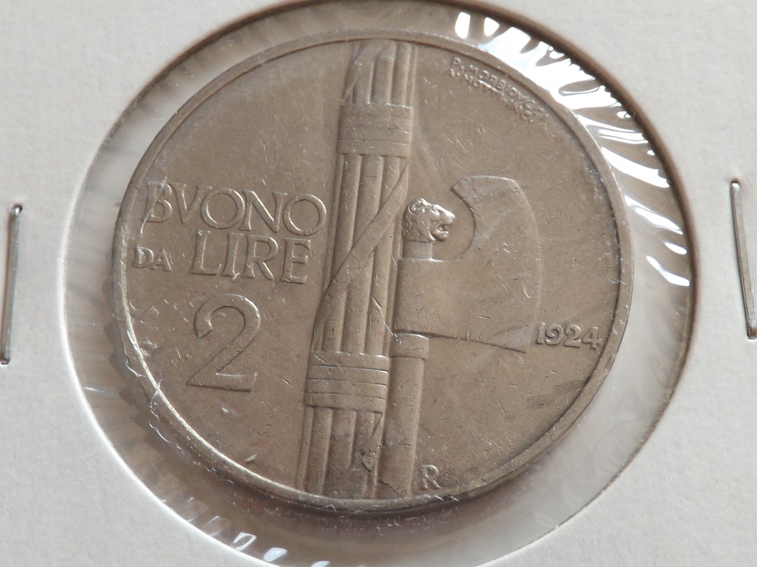 Włochy 2 Liry 1924 Wiktor Emanuel III , st. 2+/2