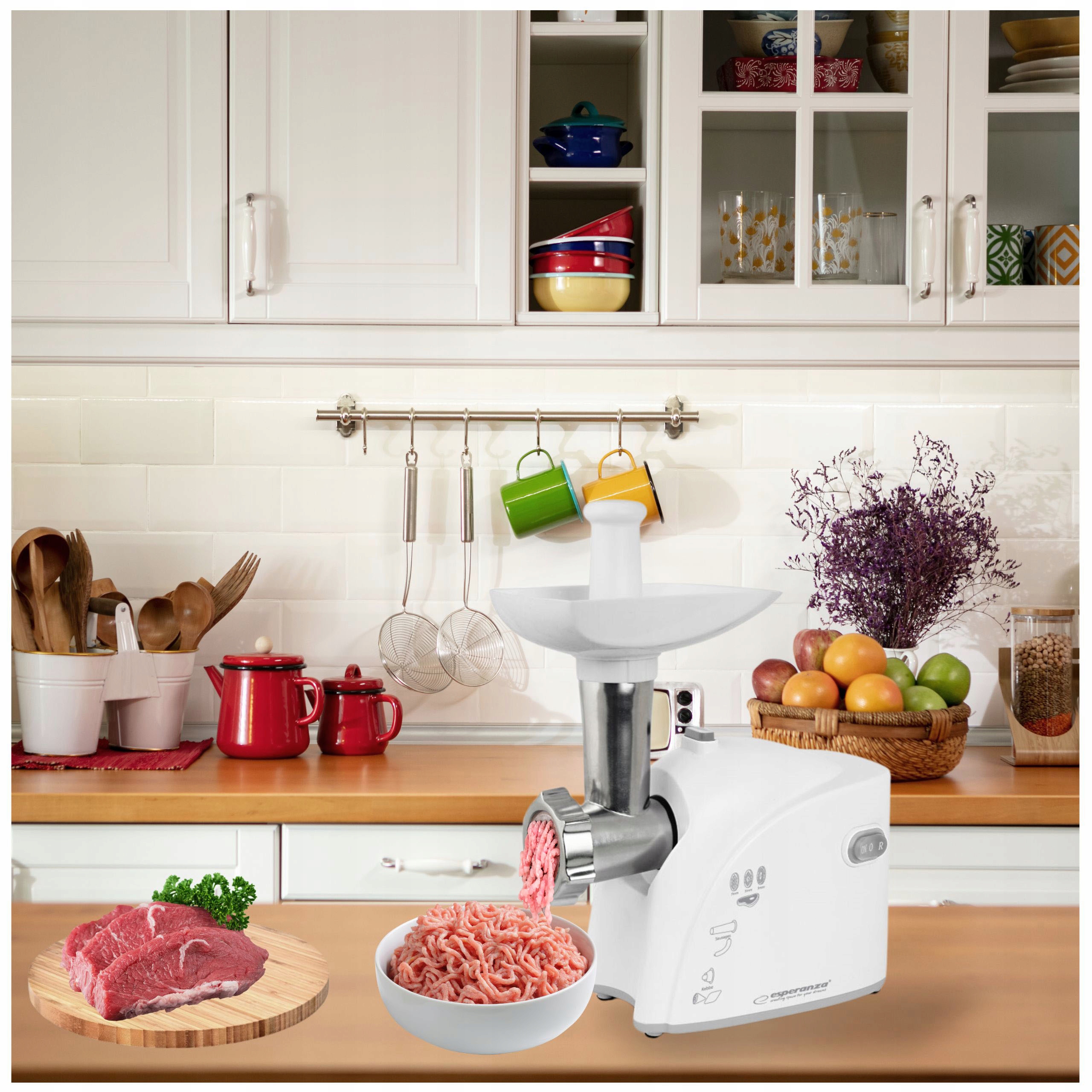 Maszynka Do Mielenia Mięsa MOCNA ELEKTRYCZNA 2200W + SITA Model EKM0322