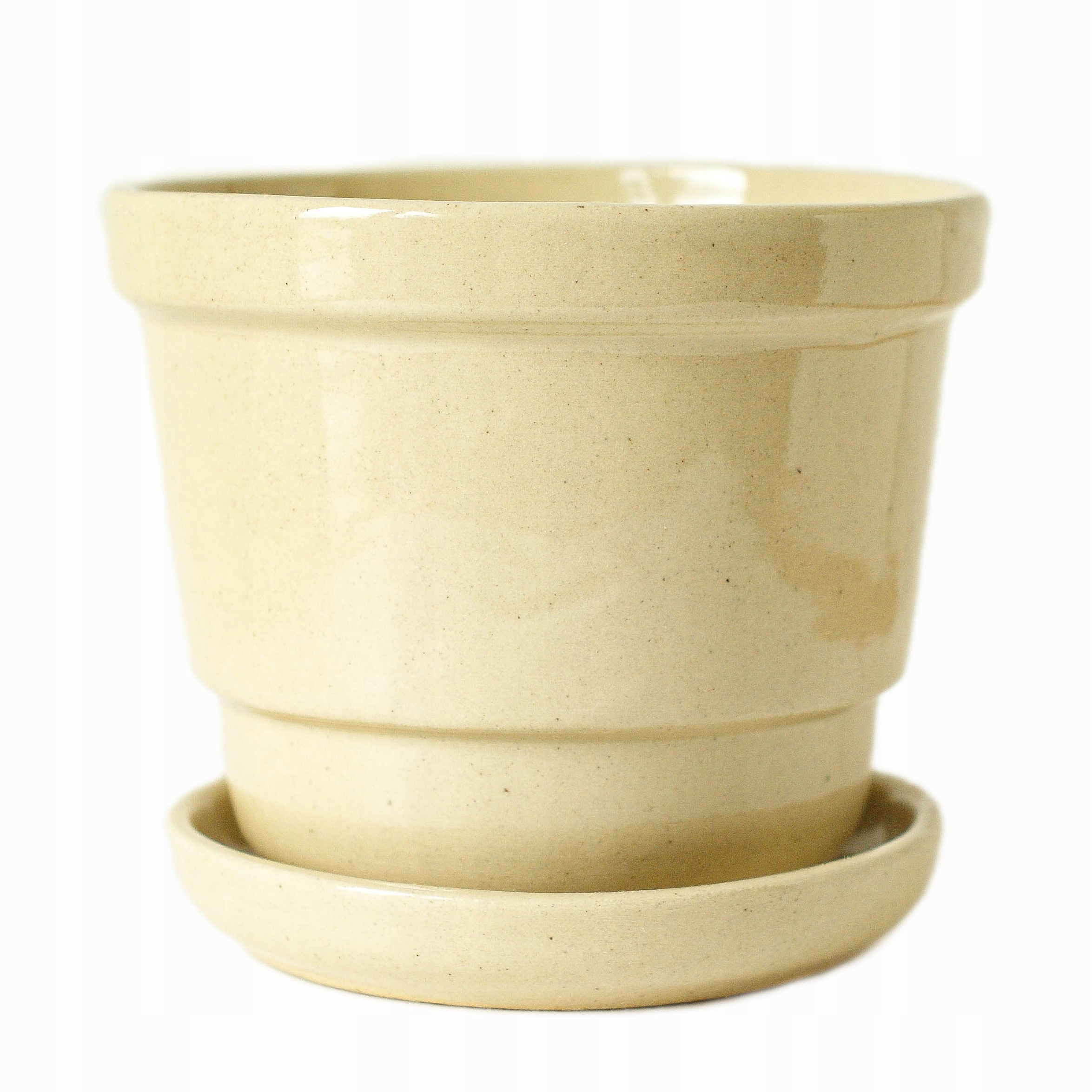 

Donica z kamionki, polski produkt, Ø16cm naturalna