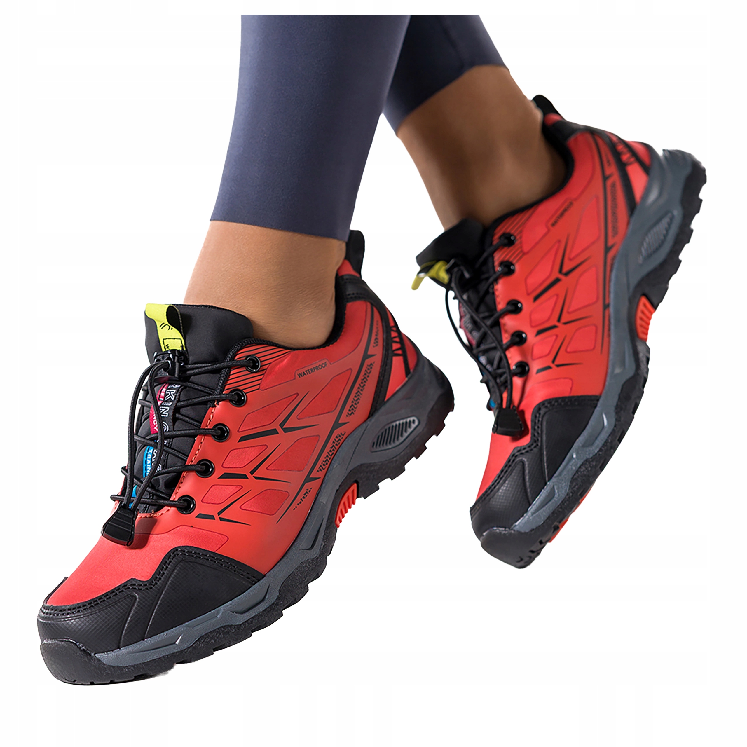 Dámské Trekingové Boty Oranžové Voděodolné Šněrovací Sportovní vel. 39