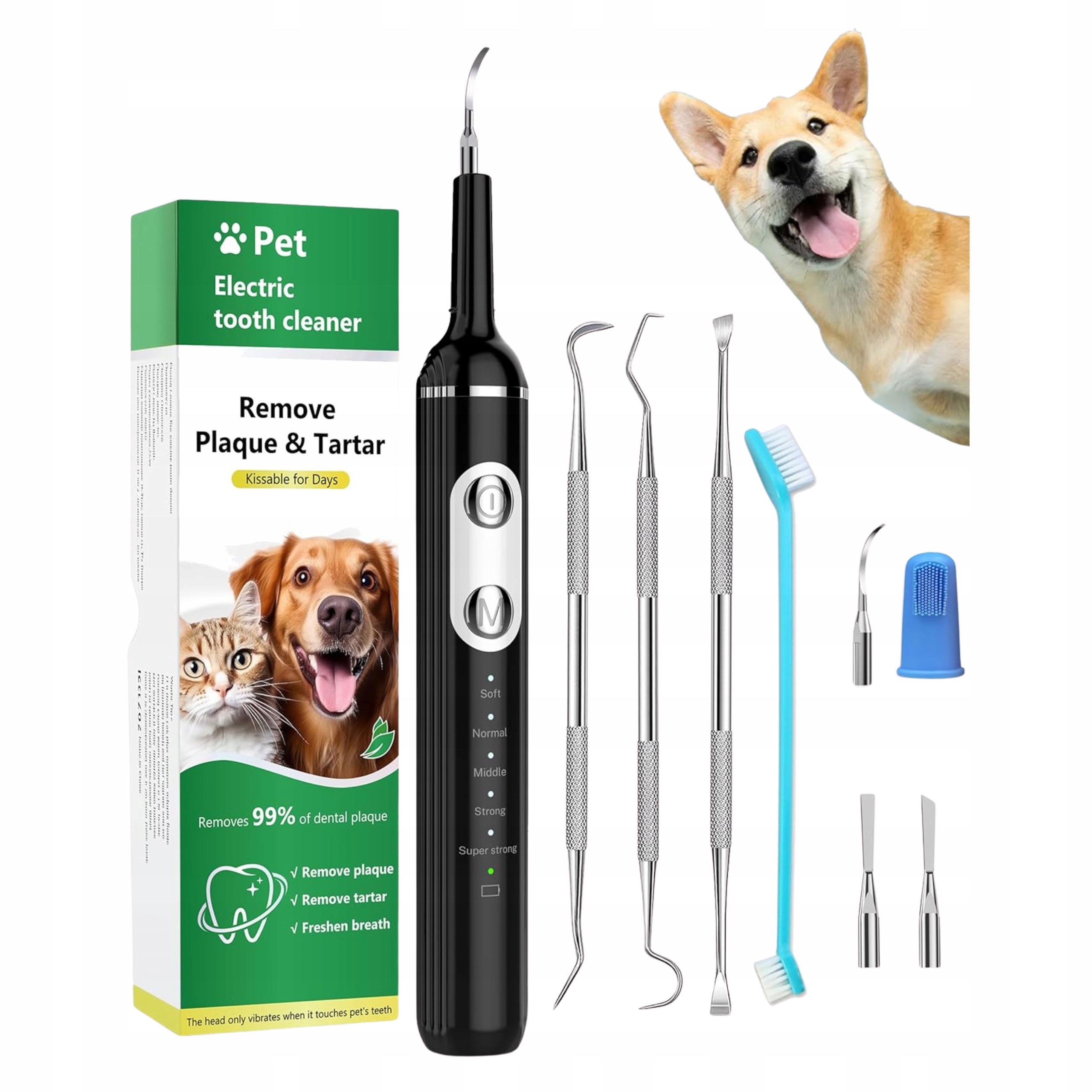 Levně Ultrazvukový kartáček Skaler pro psa Odstraňování Led kamene 5 režimů