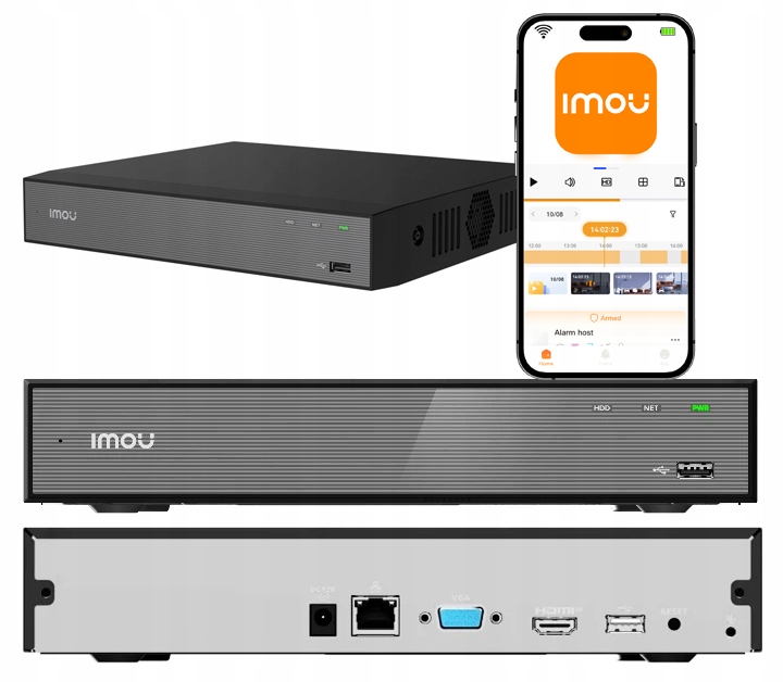 Rejestrator Ip Imou NVR-N118-8A0E-P Uhd 4K 18-kanałowy Sata do 16TB