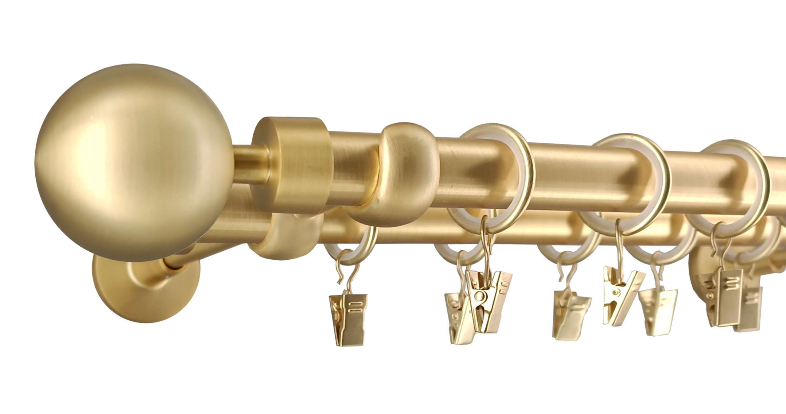 Garnýž Dvojitá Kovový lux mosaz mat mix hrotů 19+19 mm 400 cm