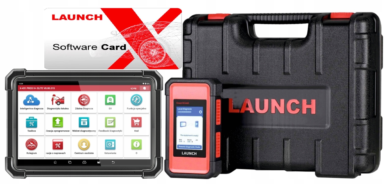 Launch X431 v+ Elite Smartlink C 10 cali Pass Thru CanFD DoiP Kable