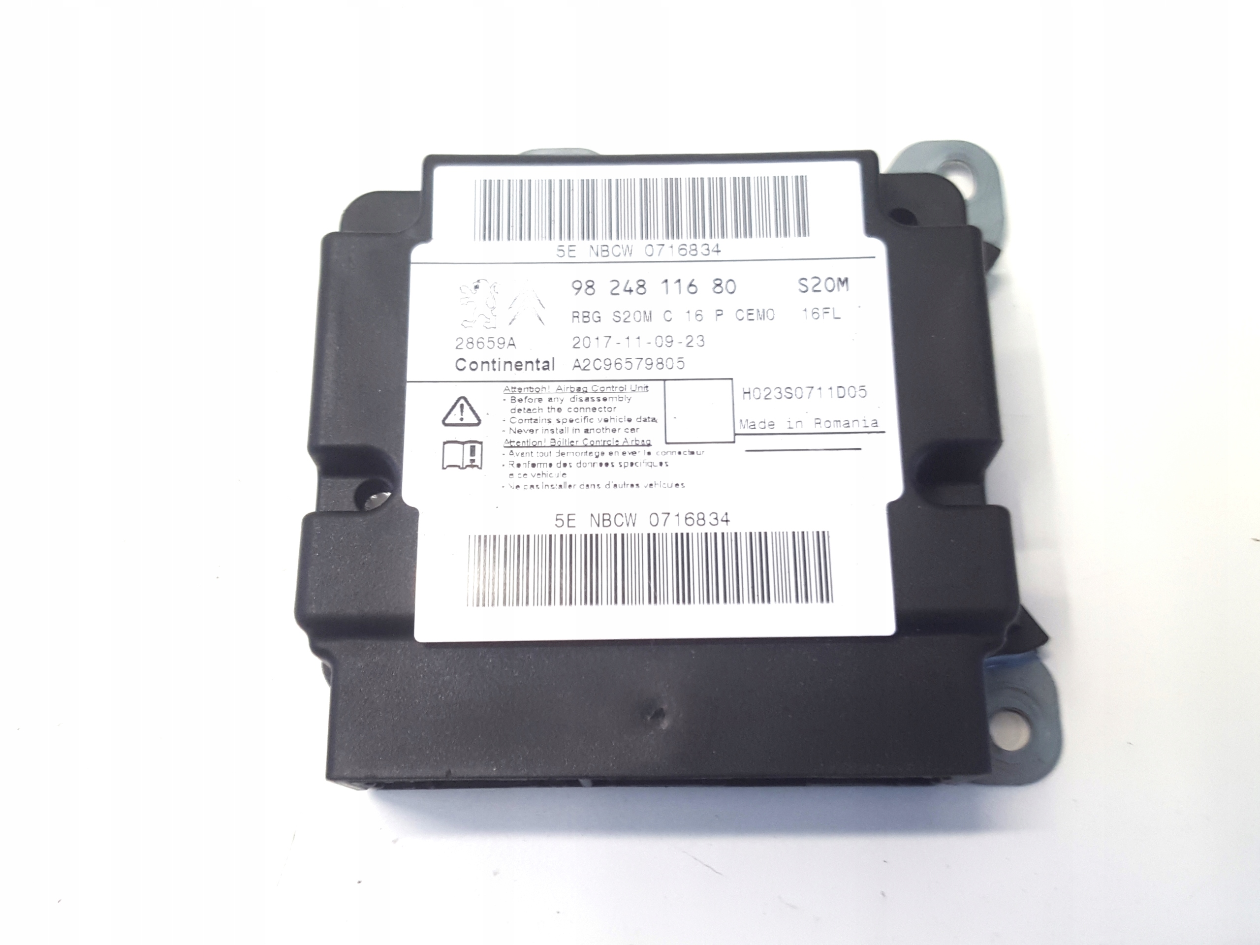 9824811680 - PEUGEOT 3008 II 5008 II датчик подушки уха 18р.