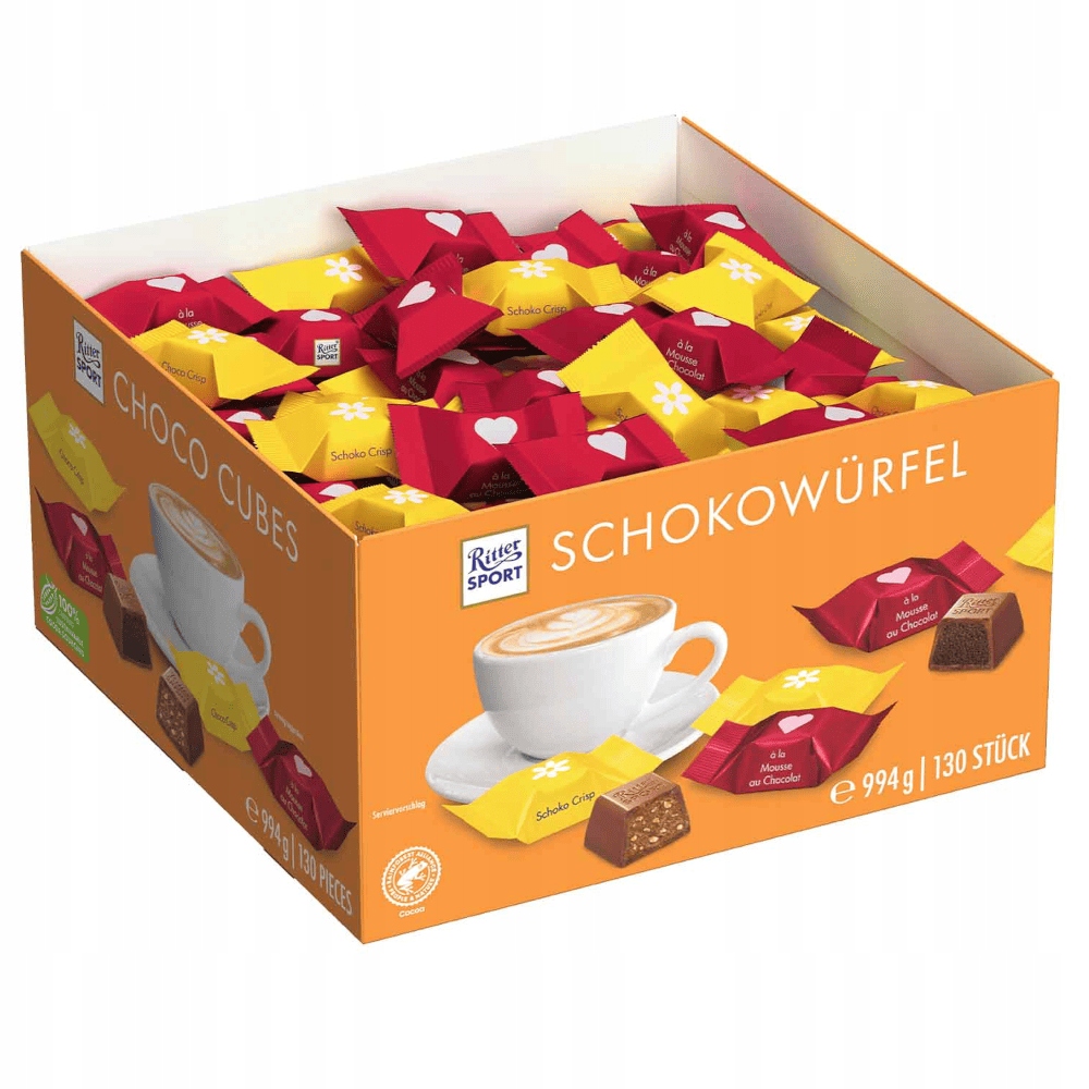 Levně Čokoládky Ritter Sport Mini Schokowürfel x 130 ks