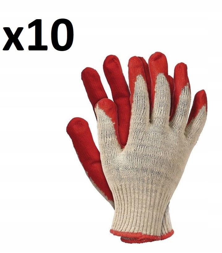 

Wampirki Rękawice ochronne do ogrodu 10 par Red