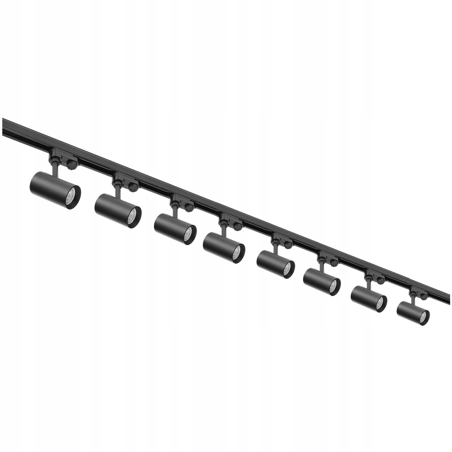 Sada kolejnicová 3-fázová kolejnice 2m+2m, 8x lampa, přímá spojka Černá