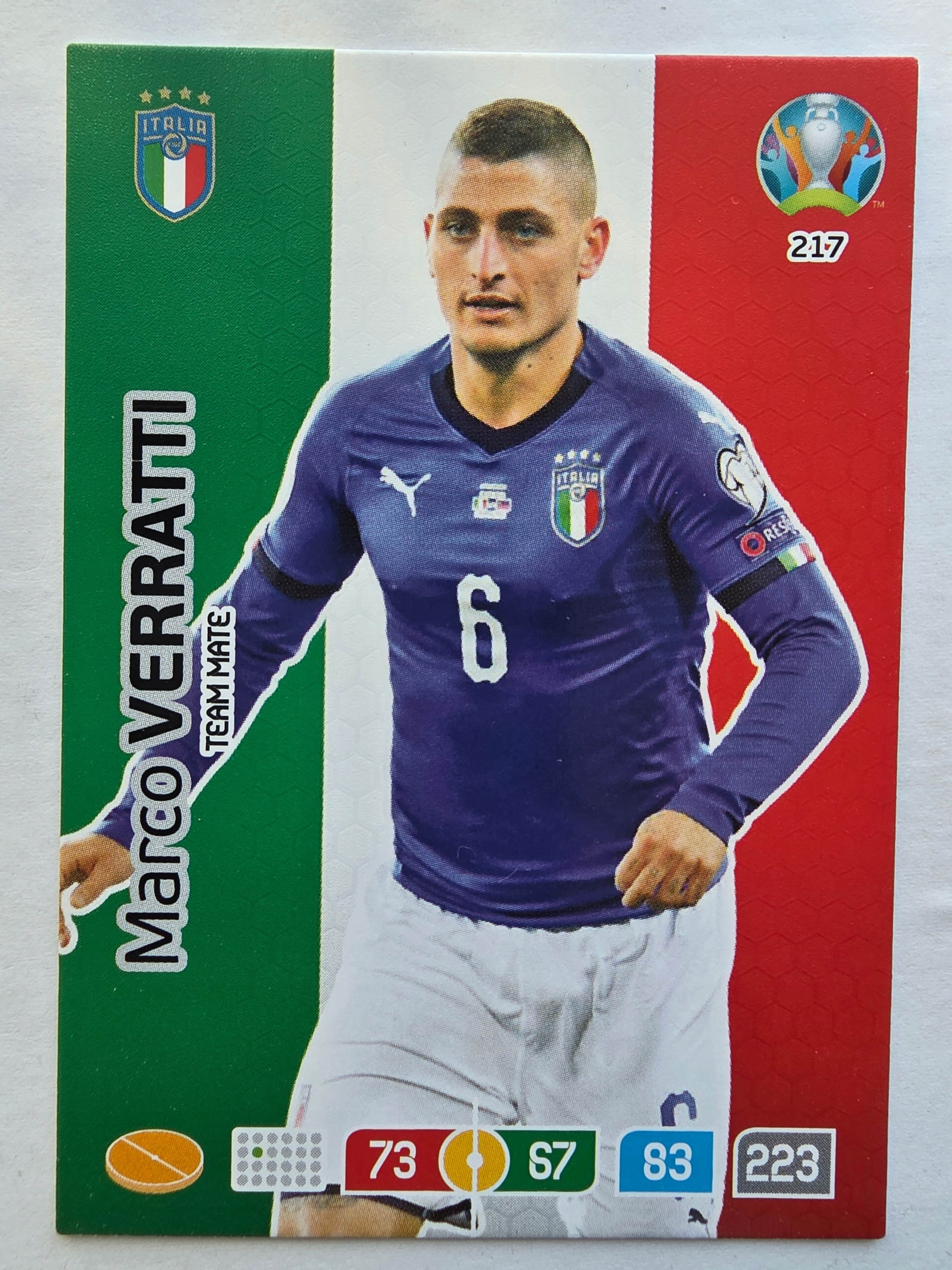 2020 Panini Euro Marco Verratti Włochy Nr 217 /o