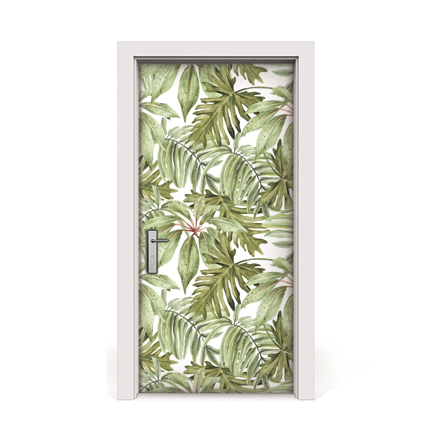 

Naklejka na drzwi okleina Tropikalne liście 95x205