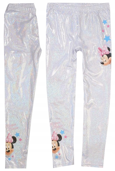 MINNIE GETRY LEGGINSY METALICZNE SREBRO 116 E307M