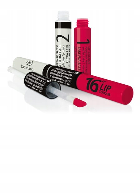 DERMACOL 16H LIP COLOUR 2W1 POMADKA I BŁYSZCZYK 19