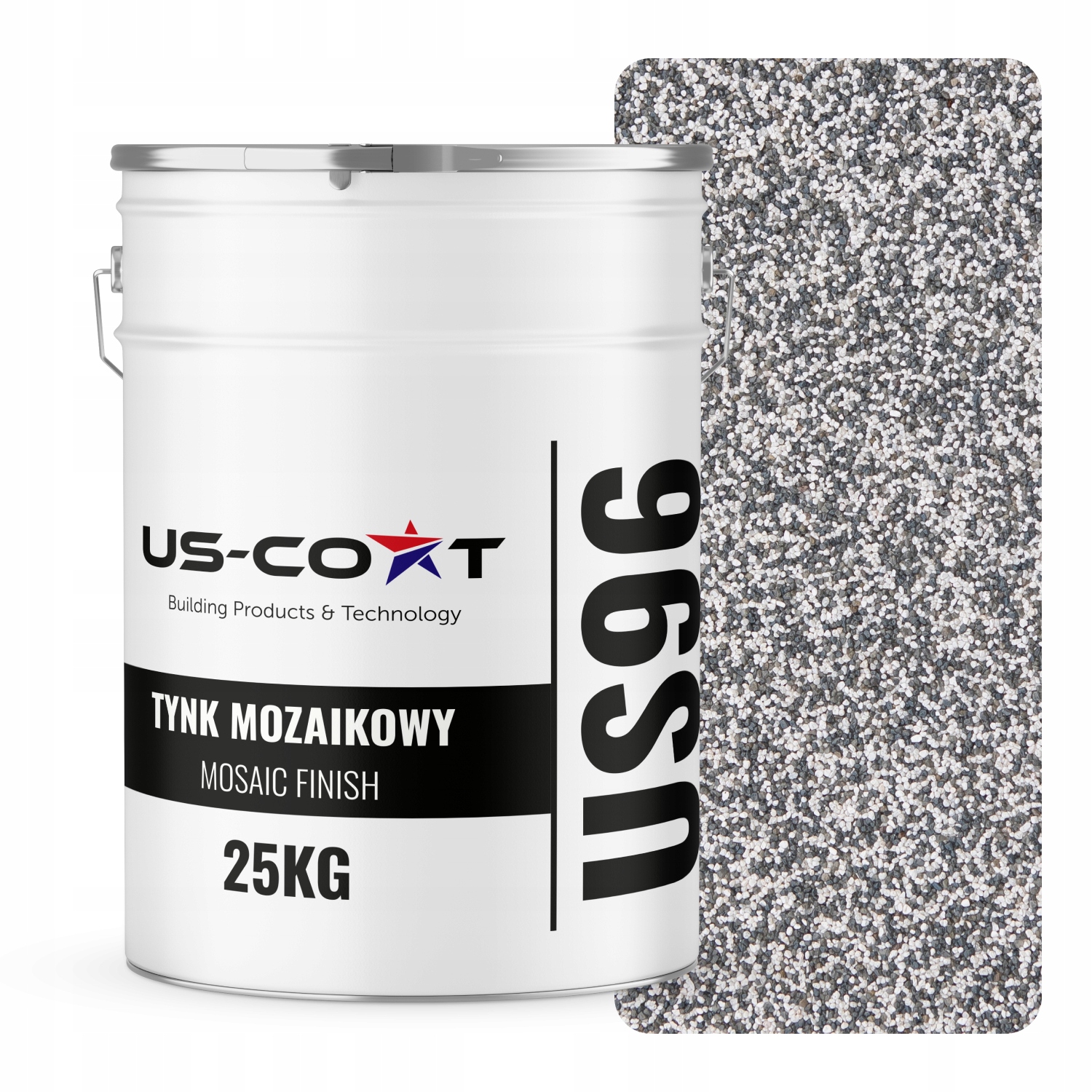 Mozaiková Omietka Mozaika 25 Kg Farba Šedá Svetlá M22 Ozdobná Živicová Fasáda