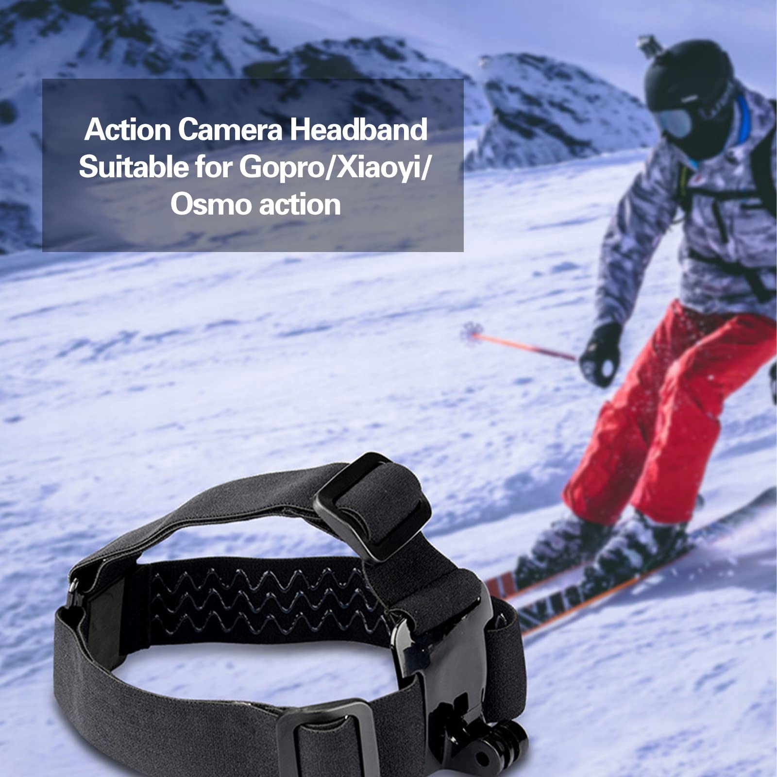 GOPRO Akcesoria Do Kamer Sportowych Opaska Na Głowę Kompatybilna Z GoPro — miniatura 5